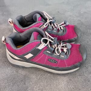 Keen Targhee Sport Vent Hiking shoes magenta gray youth girls 1 sneaker trek
